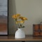 Uniquewise Modern Inkwelll Bottle Shaped Ceramic Table Vase Flower Holder, White 4 Inch QI004366.S.WT - alternate 4